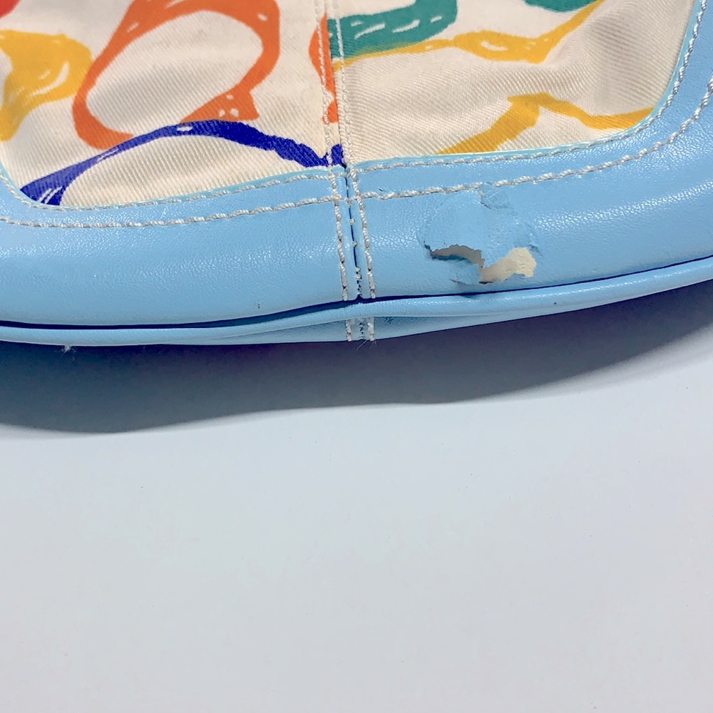 Vintage Coach Hampton pastel scrabble small shoulder bag - Picture 4 of 7